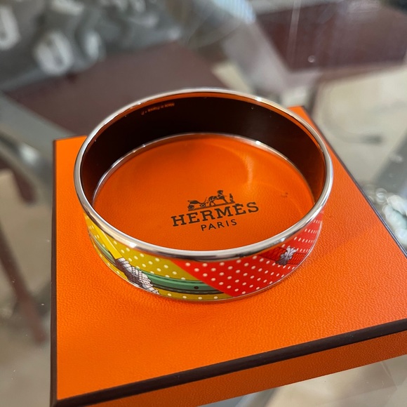 Authentic Hermes polka dot bangle - thick - Picture 2 of 2